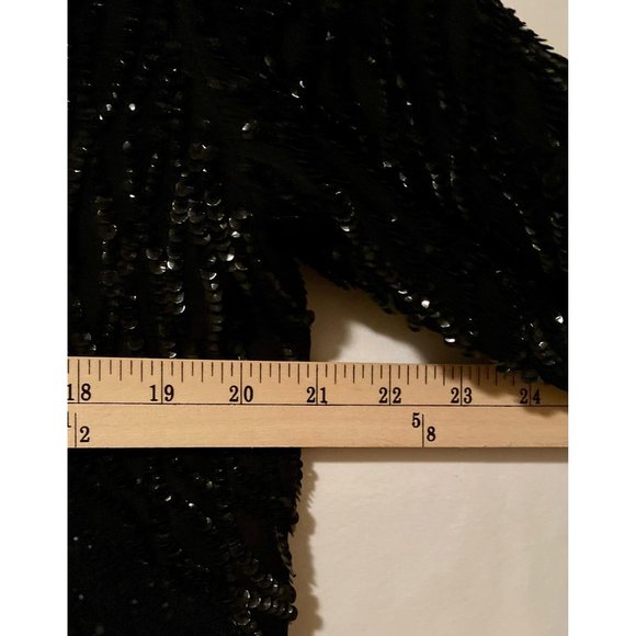 Carina International Vintage Black Sequined Top - Picture 9 of 11